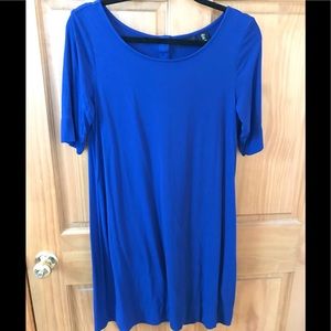 Adrienne Vittadini 3/4 Sleeve Royal Blue Dress